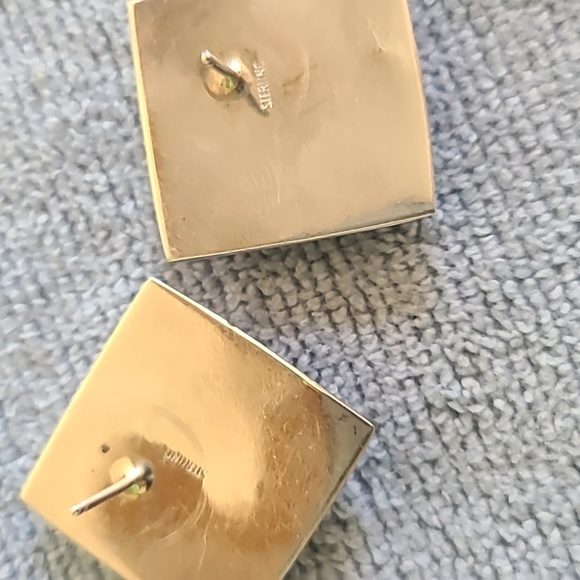 STERLING SILVER AND LAPIS EARRINGS - Picture 2 of 3